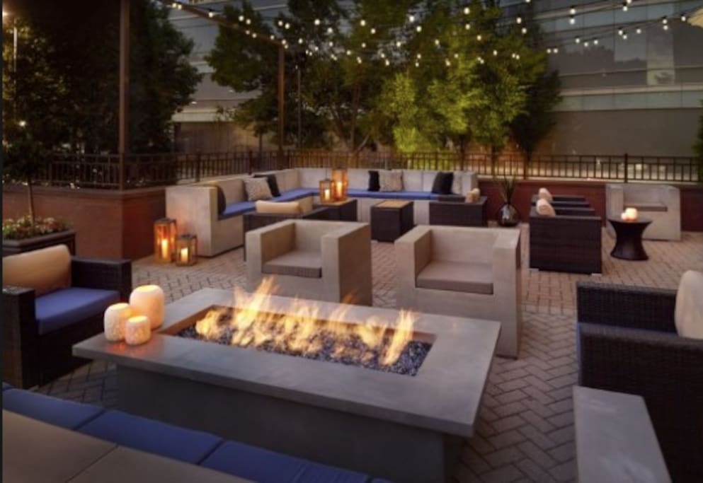 Firepit and grilling area (Located on the apartment Complex)
