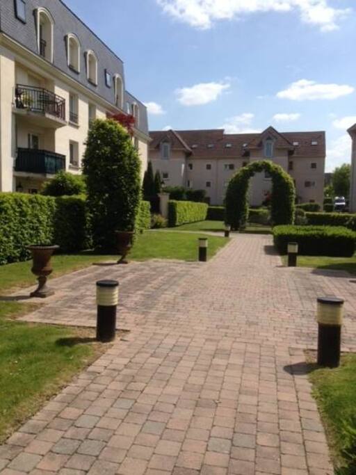 espace jardin de la résidence