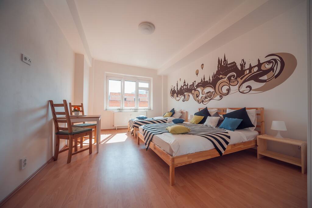 Bedroom with little art piece :)
