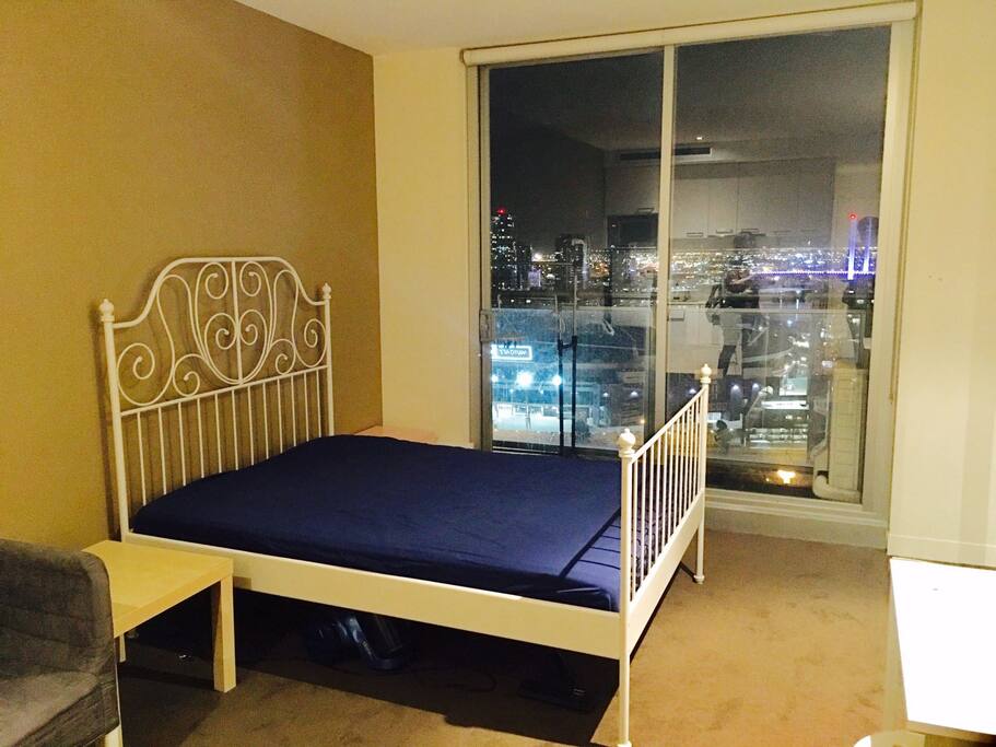 Neat and Tidy Double Bed with Pillows