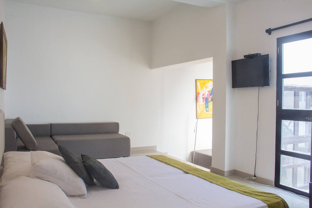 Private Master Bedroom with Couch and TV