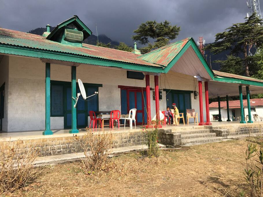 Main Chopra House. Front porch can be used freely by all guests.