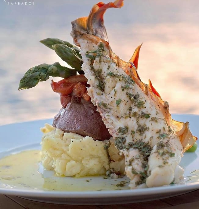 Oven baked black snapper. This is a sample of the meals that can be prepared for you.