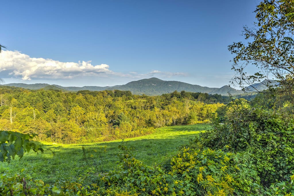 Roughly 15 minutes outside of Asheville, you'll have outstanding long-range views of the natural landscape while still being within close proximity to the bustling city!