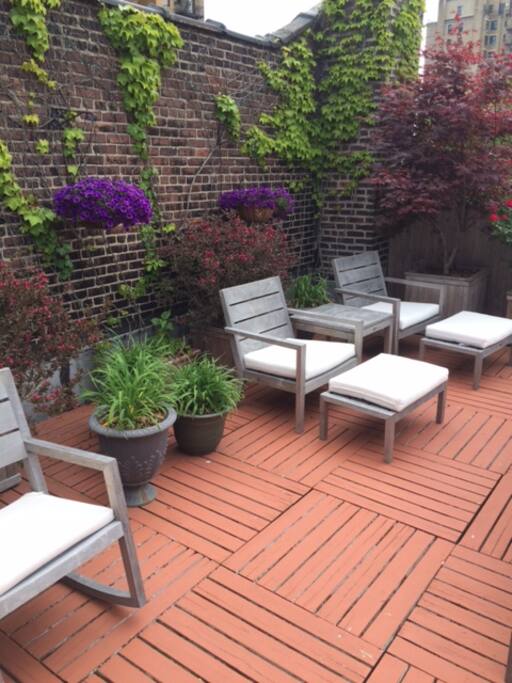 Deck. Perfect spot for coffee and reading.