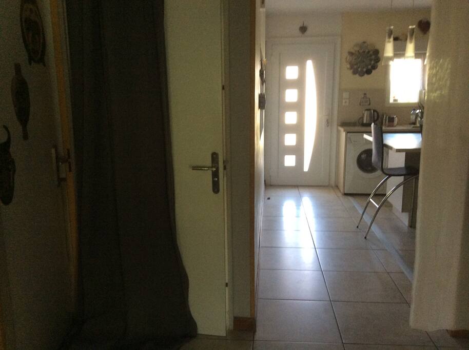 Accès à la chambre privée.