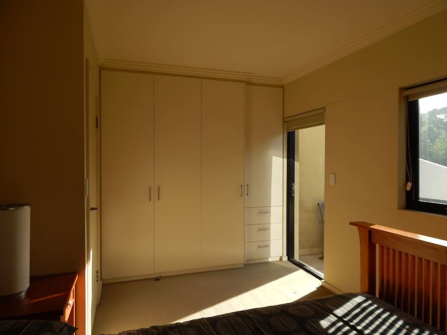 Your bedroom has Plenty of wardrobe space.