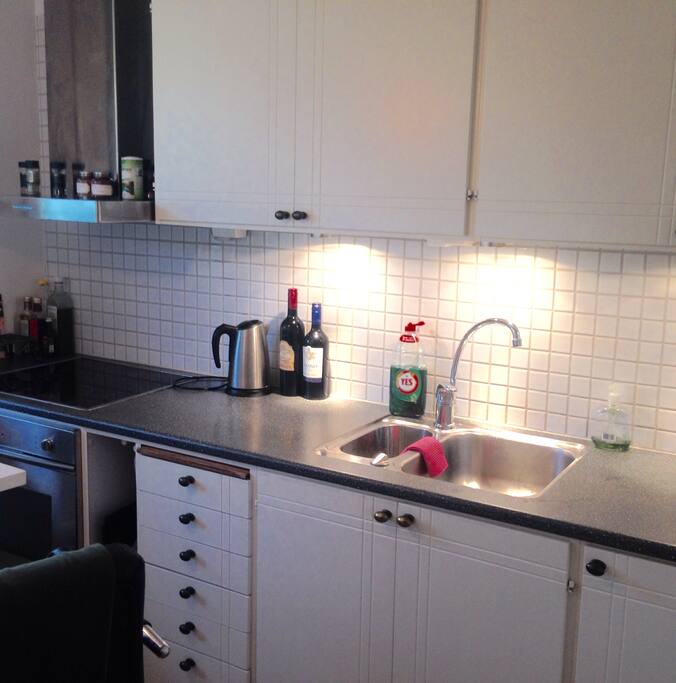 Cozy kitchen with a new stove