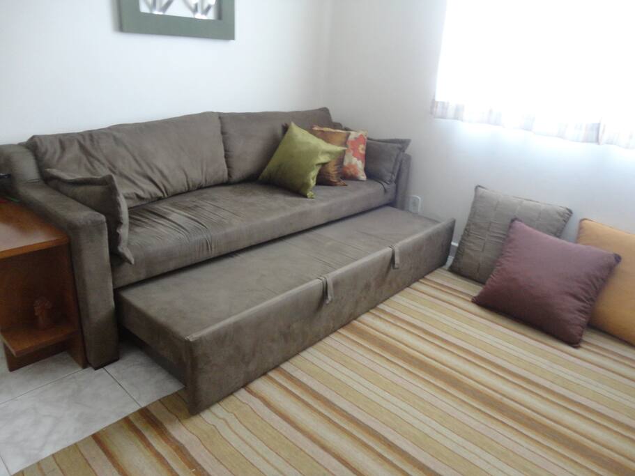 Sofá-cama aberto