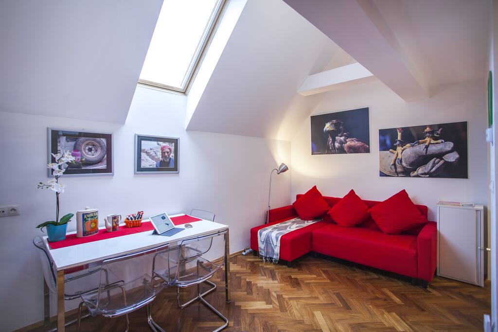 Living room with kitchen space