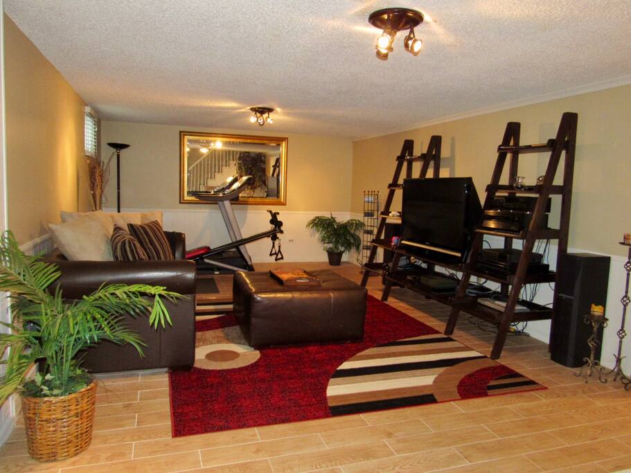 Private living room with flat screen TV