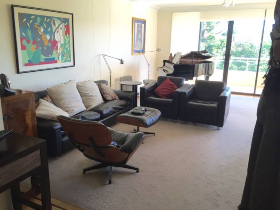 Main living room (piano is tuned and playable)