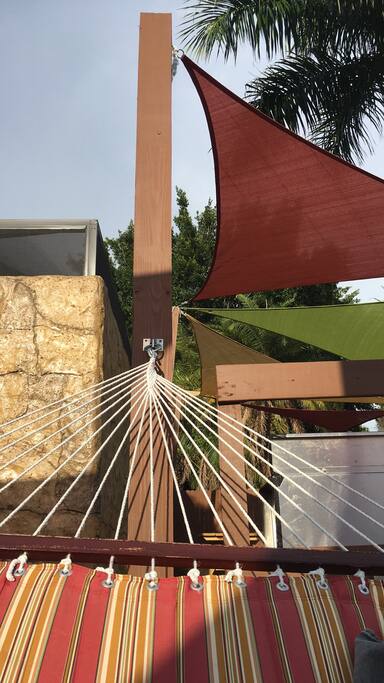 Hammock View from behind the cave pool