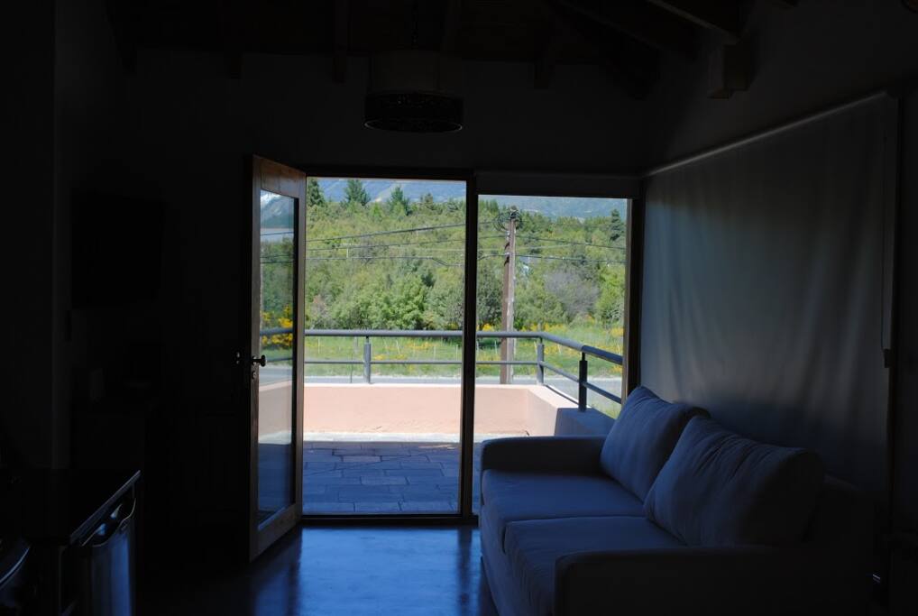 Living con salida a terraza privada.-