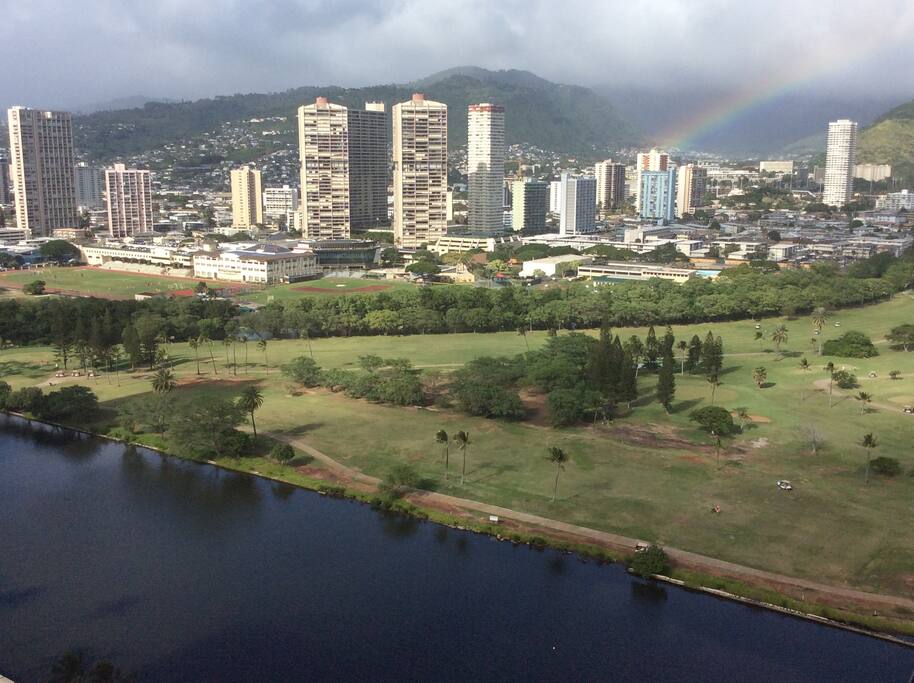 Koolau mountain view from the lanai.
