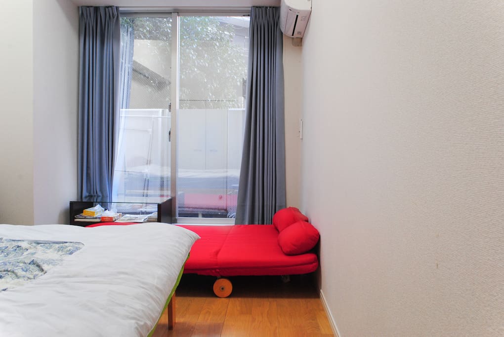 Sofa can be expanded into comfortable double bed