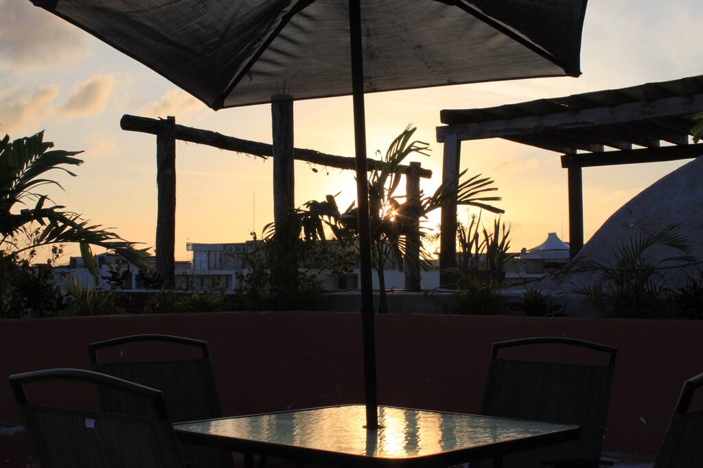 sunset from terrace