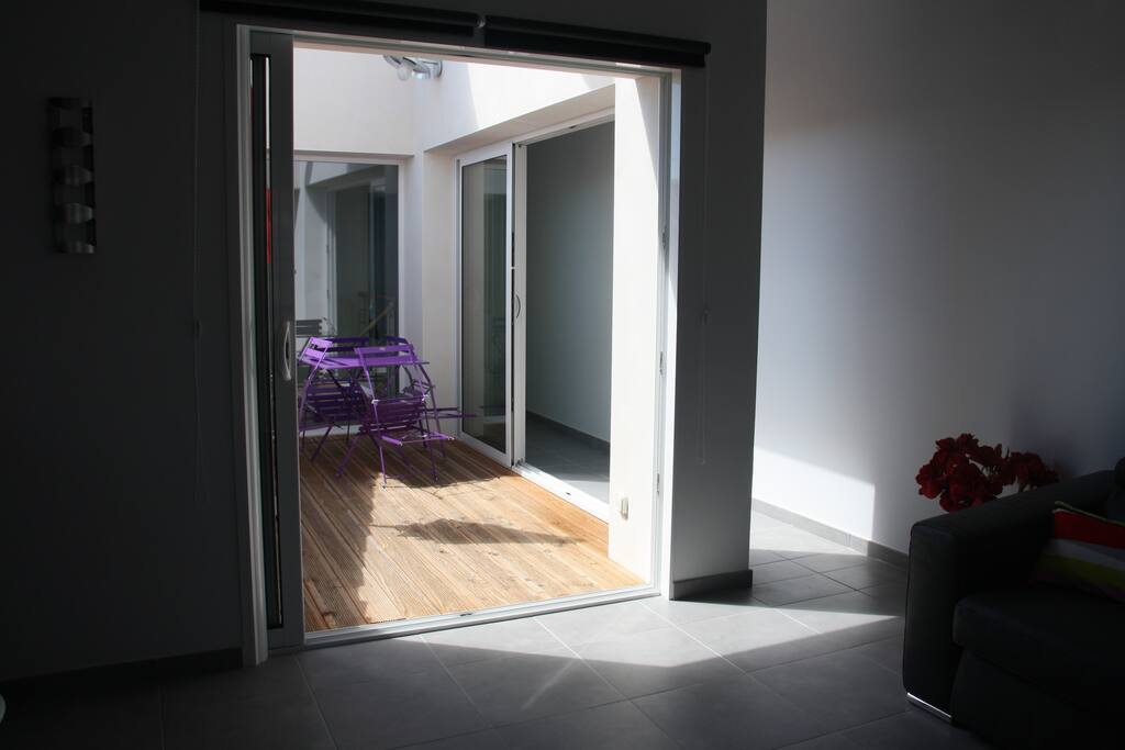 petite terrasse bien exposée