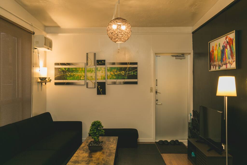 living room & kitchen