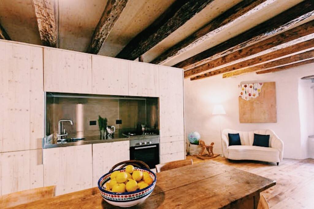 Kitchen with full of necessary equipment