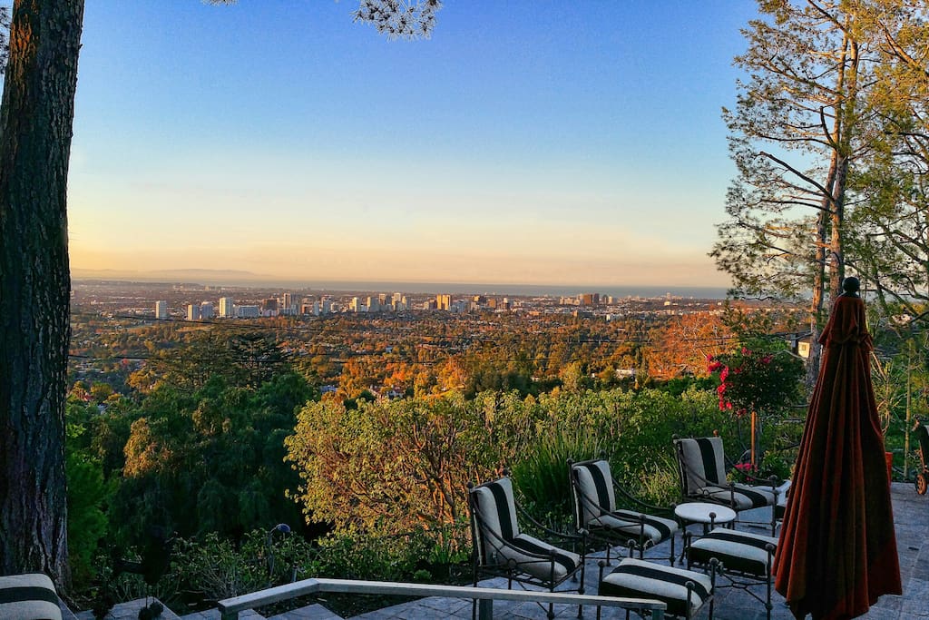 Outdoor terrace is great for watching the Sunset