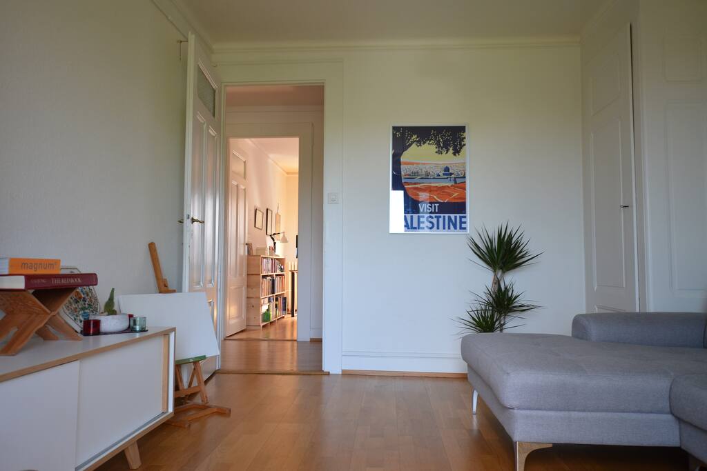 The Living Room II - View glancing in the apartment from the balcony.