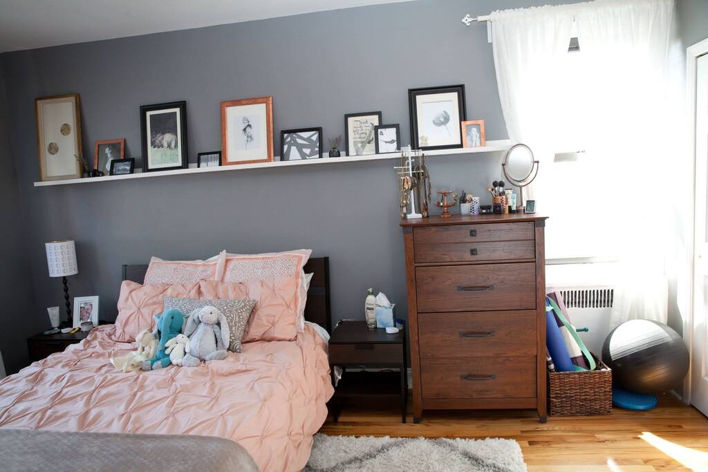 Large private bedroom with tons of natural light
