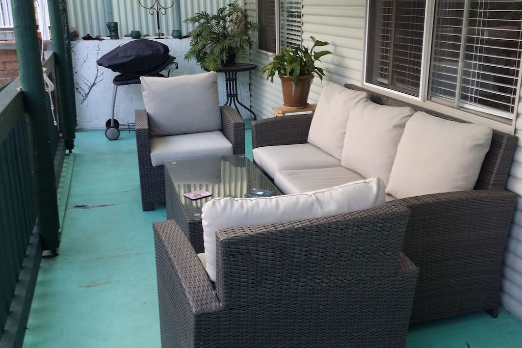 Back porch and entertaining area