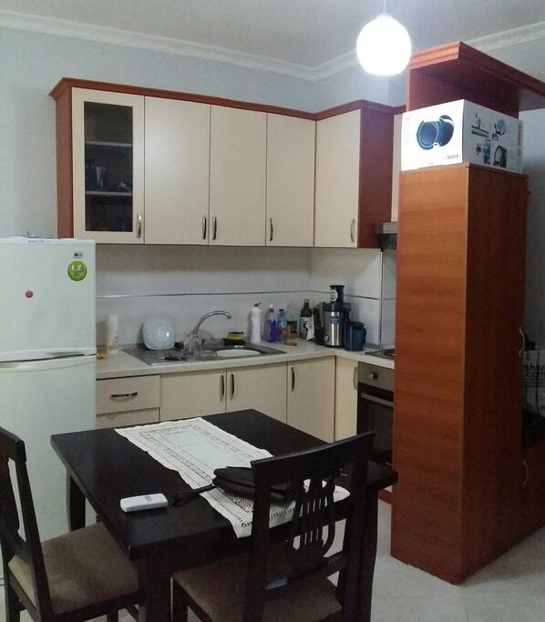 Cooking area. All the furniture is new.