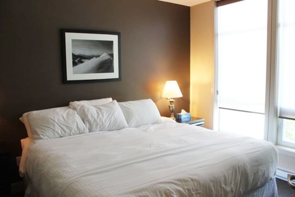 Drift to sleep in the comfortable queen bed in the master bedroom (bedding configurations may vary).