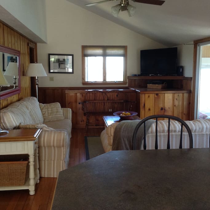 Looking from the kitchen to the Family Room