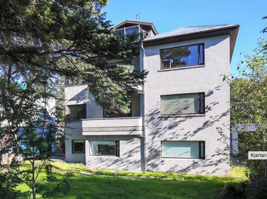 The apartment is on the first floor/basement.