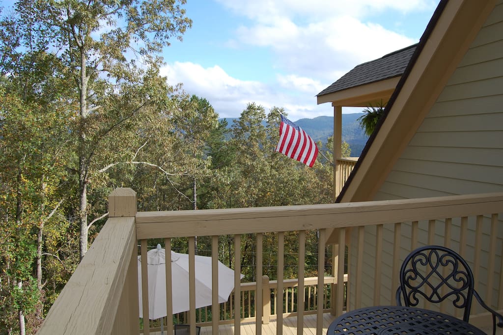 view from the deck off of the master suite.