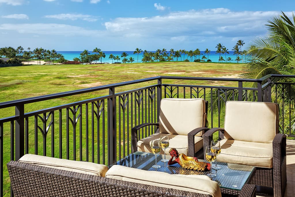 Ko Olina Beach Villa lanai and view