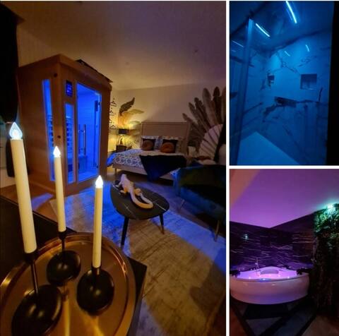 Spa, Sauna, Tropical Rain and Champagne