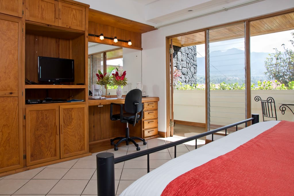 Private balcony with mountain view