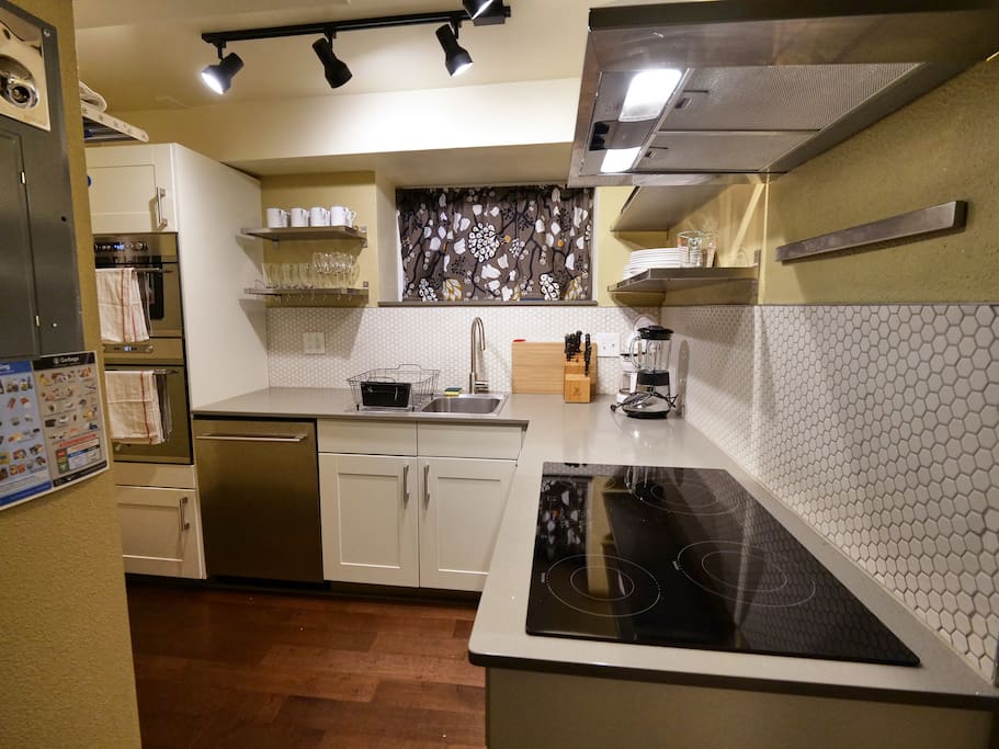 Make a home cooked meal with a fully equipped kitchen.