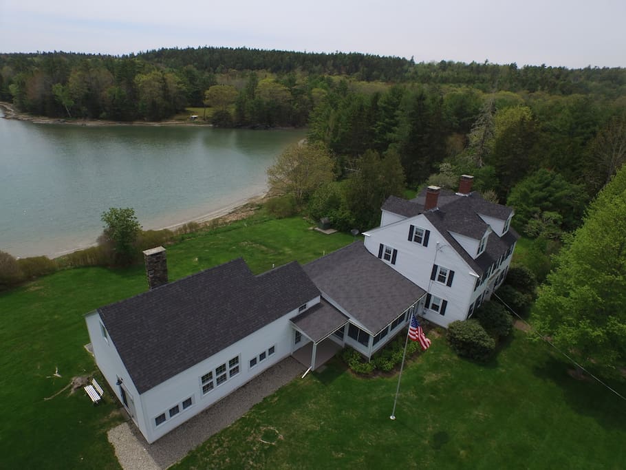 The property is literally urrounded by water