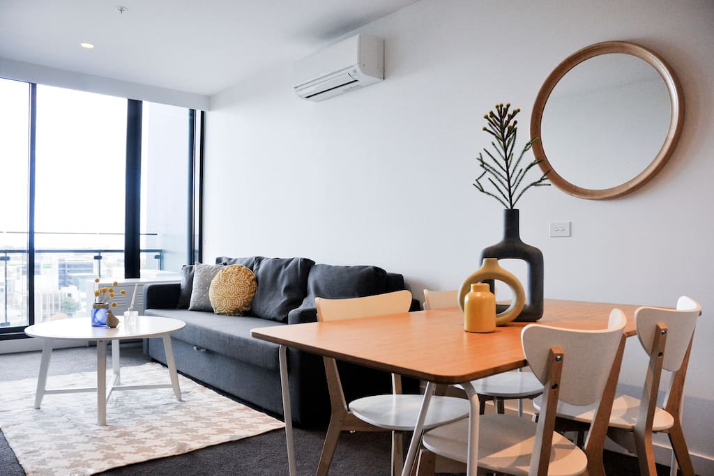 Melbourne-style living set up.