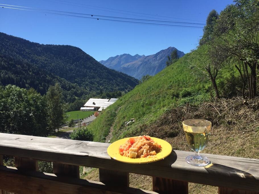 Summer view from sunny 20sqm balcony