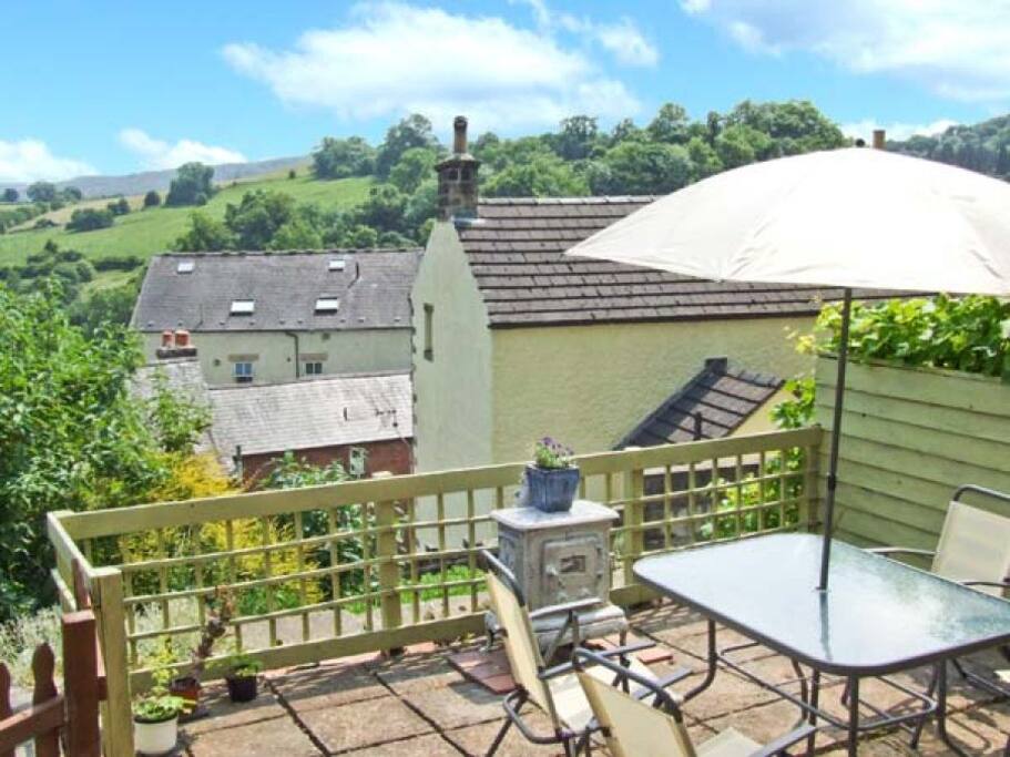 Terrace at front of cottage