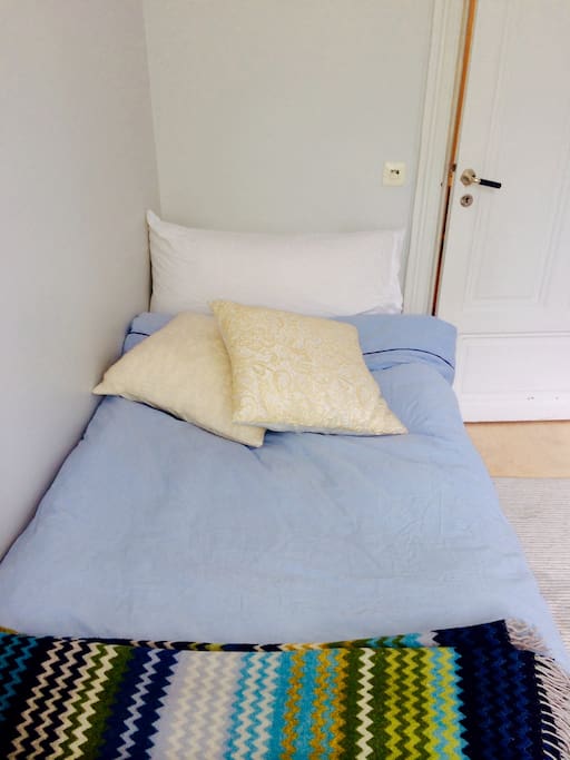 Guest room bed.