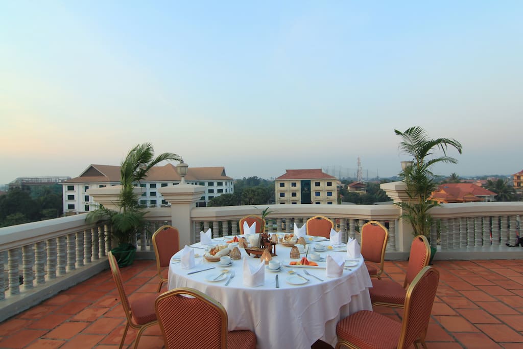 Dinner at the balcony