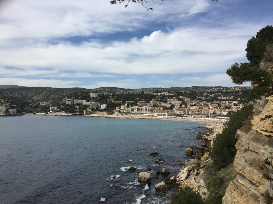 Vue sur le village depuis la location