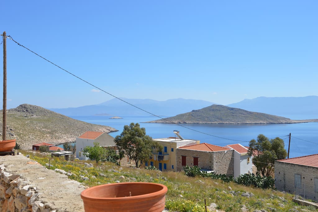 Πανοραμική θέα απο το Studio Marina