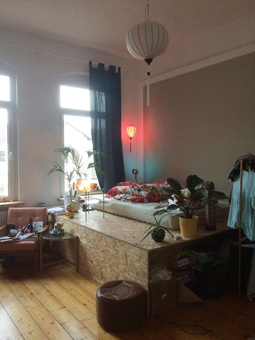 Special comfortable room with sleeping and working space