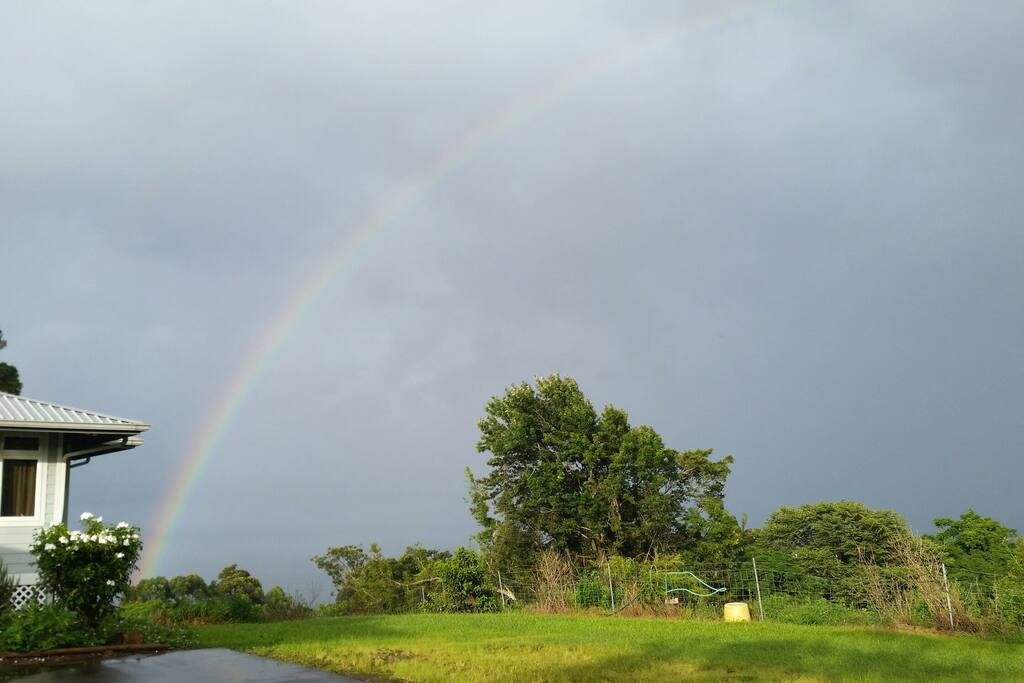 Rainbows are a regular star in the ocean view