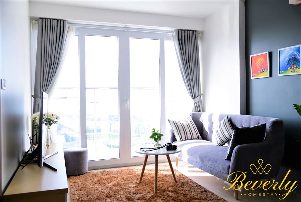 Living room with sunlight