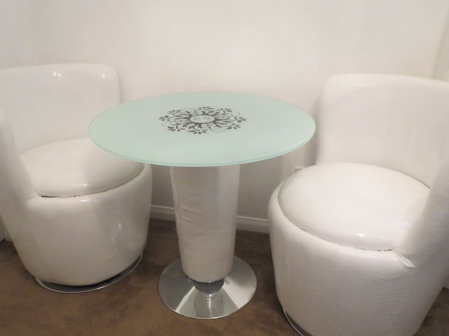 Table & Two Rotating Chairs