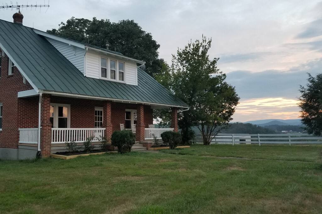 Front porch and yard